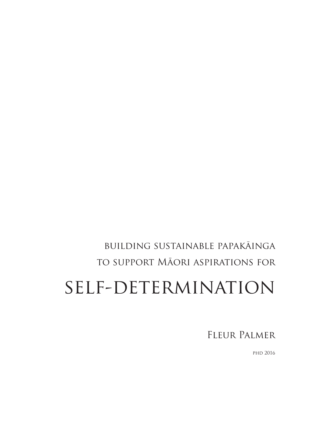 Self-Determination