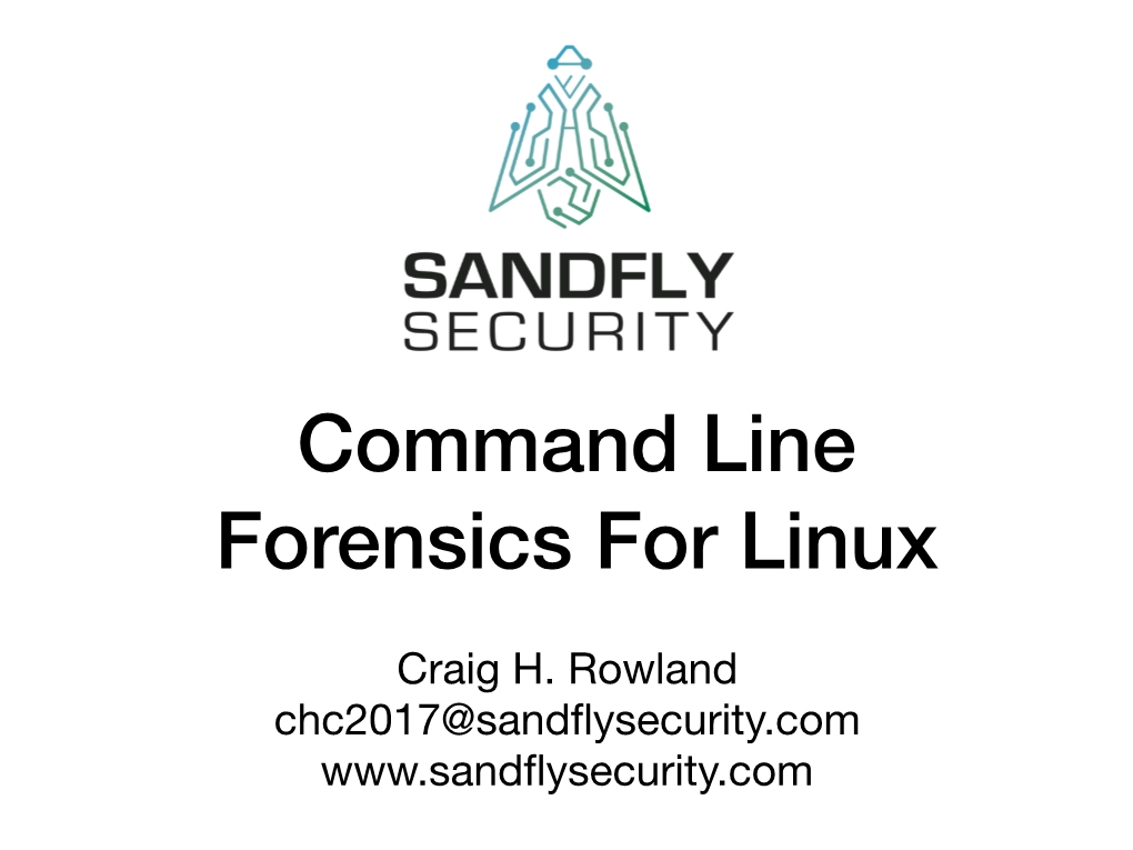 Sandfly Security Command Line Linux Forensics