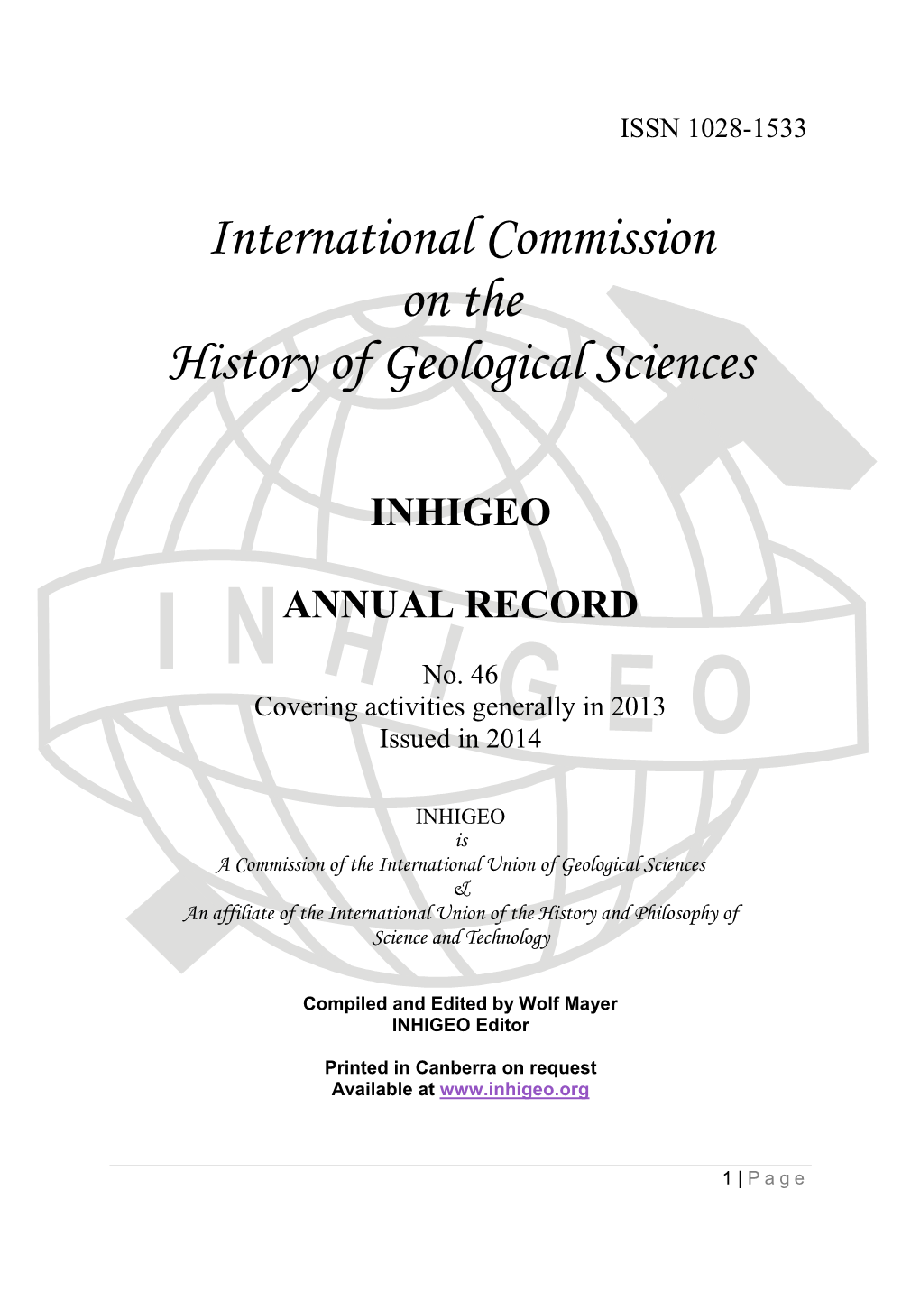 International Commission on the History of Geological Sciences