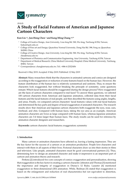 A Study of Facial Features of American and Japanese Cartoon Characters