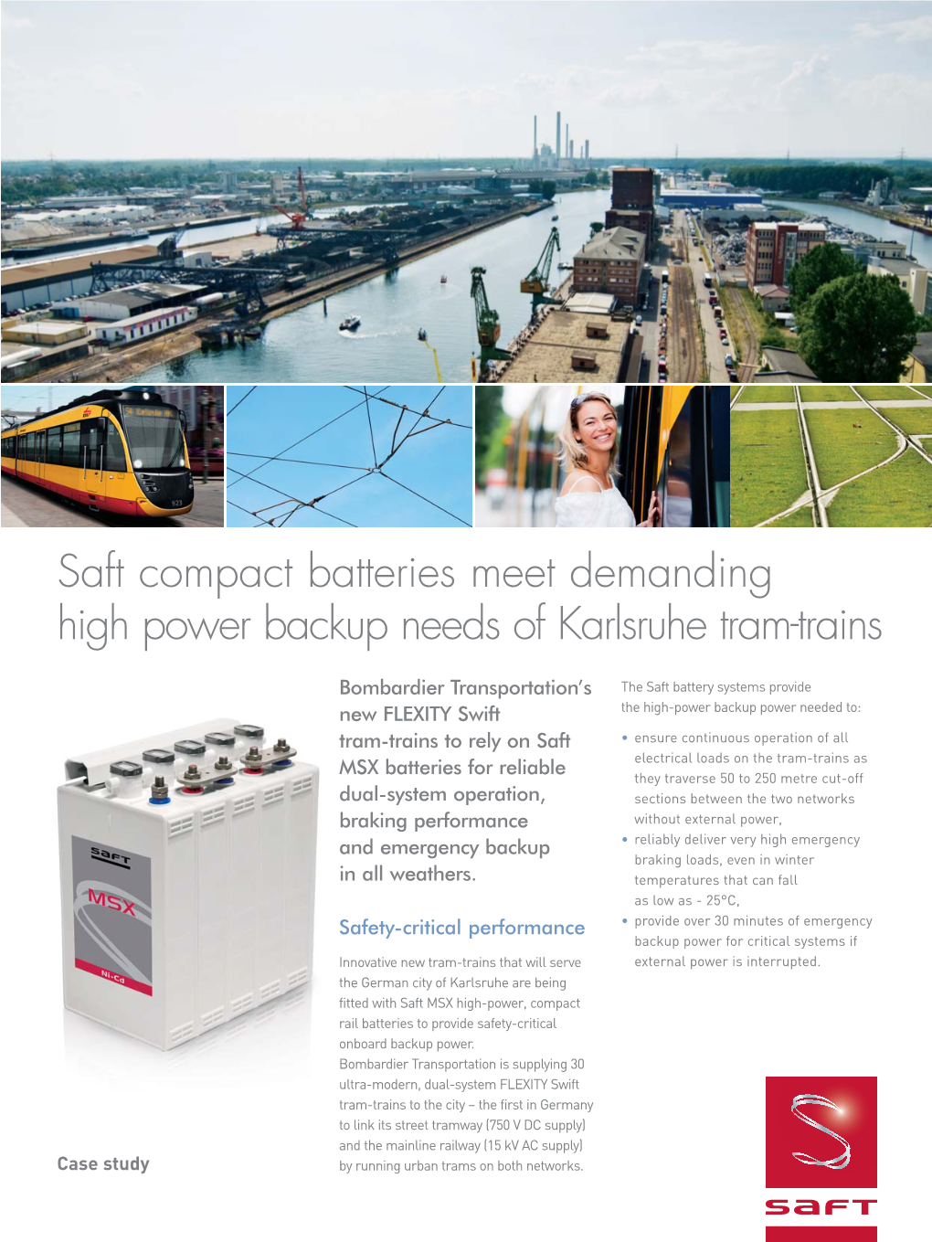 Saft Compact Batteries Meet Demanding High Power Backup Needs of Karlsruhe Tram-Trains