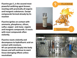 Fluorine Gas F Is the Second Most Powerful Oxidizing Agent Known