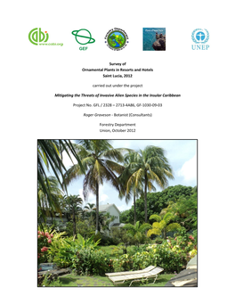 Survey of Ornamental Plants in Resorts and Hotels Saint Lucia, 2012