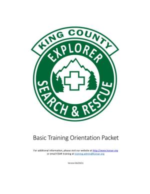 Training Orientation Packet