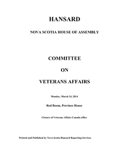 Veterans Affairs Committee