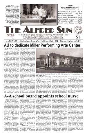 AU to Dedicate Miller Performing Arts Center A-A School Board Appoints