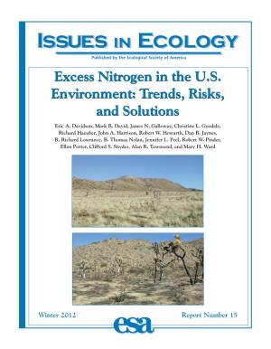 Excess Nitrogen in the U.S. Environment: Trends, Risks, and Solutions
