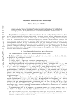 Simplicial Homeology and Homeotopy 3