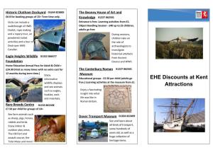 EHE Discounts at Kent Attractions
