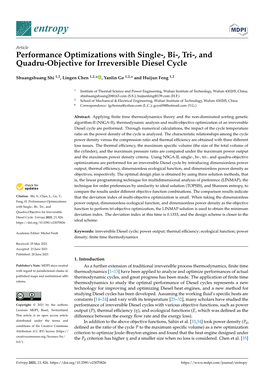 Performance Optimizations with Single-, Bi-, Tri-, and Quadru-Objective for Irreversible Diesel Cycle