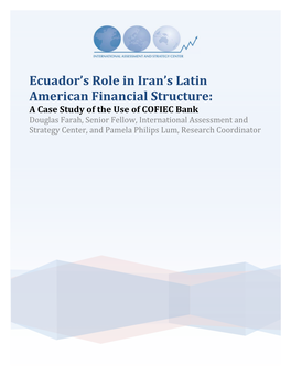 Ecuador's Role in Iran's Latin American Financial Structure