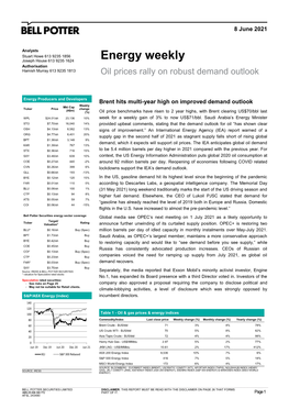 Energy Weekly