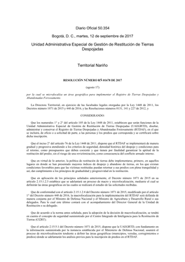 Unidad Administrativa Especial De Gestión De Restitución De Tierras Despojadas