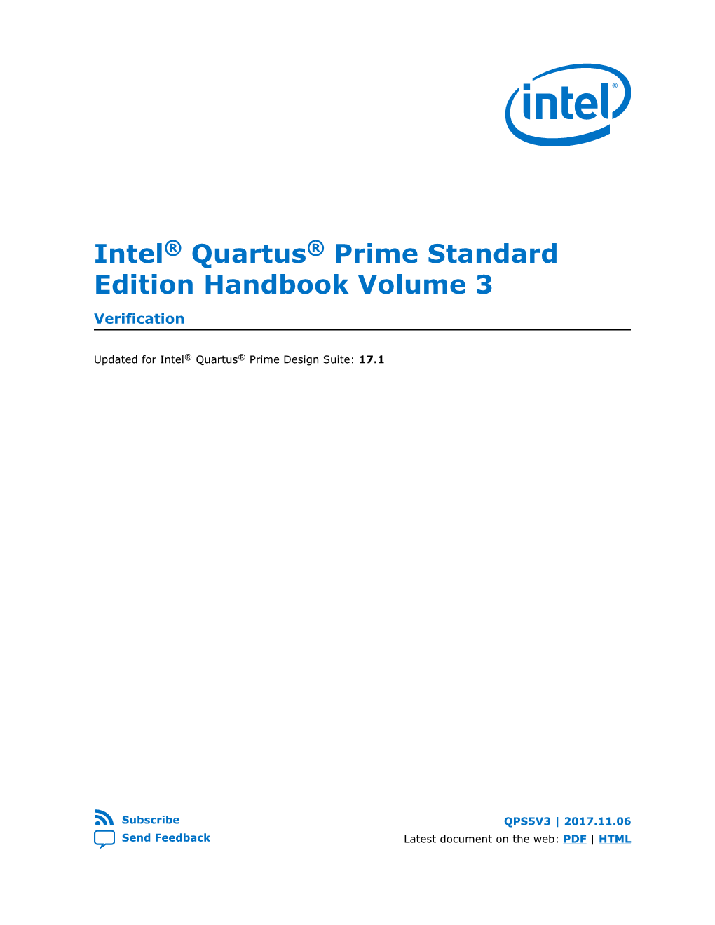 Intel® Quartus® Prime Standard Edition Handbook Volume 3 Verification