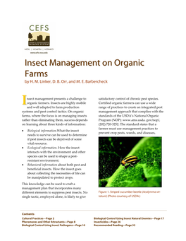 Insect Management on Organic Farms
