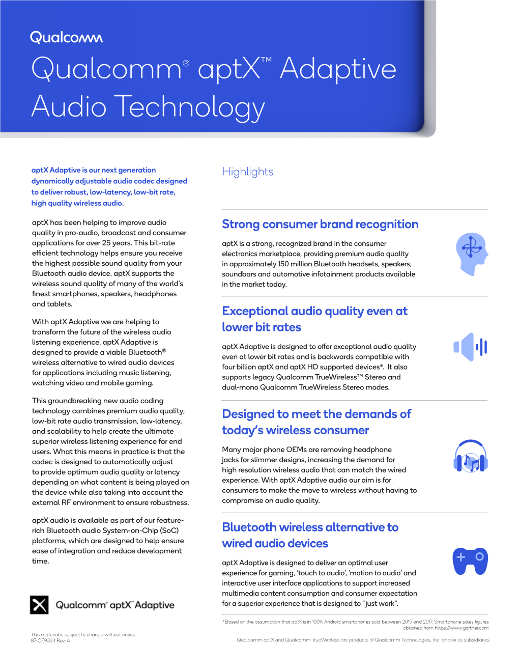 Qualcomm® Aptx™ Adaptive Audio Technology