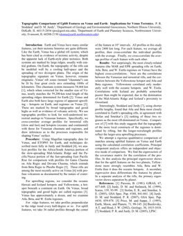 Topographic Comparisons of Uplift Features on Venus and Earth: Implications for Venus Tectonics