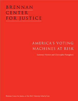 America's Voting Machines at Risk