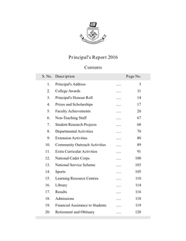 Principal's Report 2016