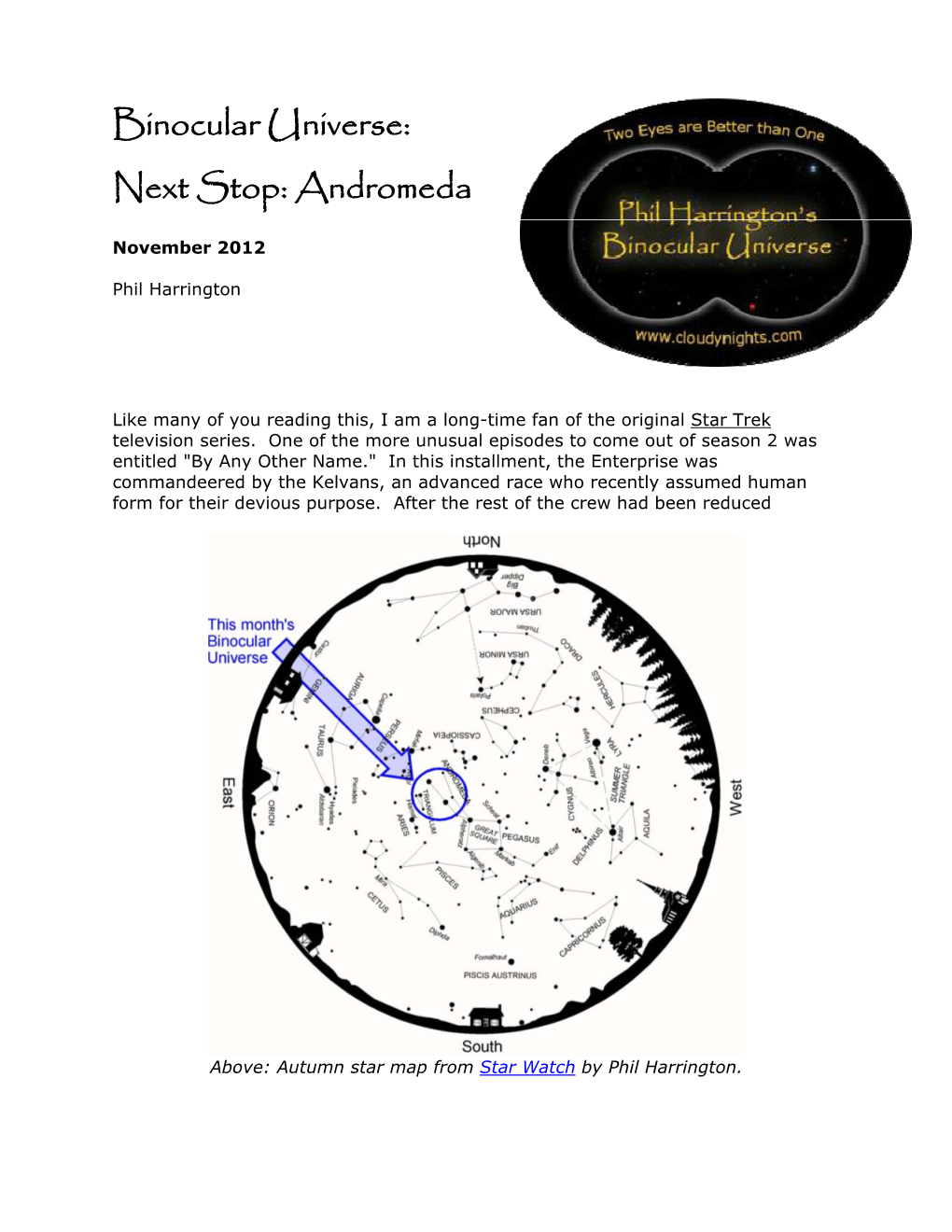 Binocular Universe: Next Stop: Andromeda