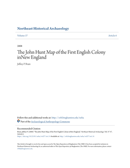 The John Hunt Map of the First English Colony Innew England