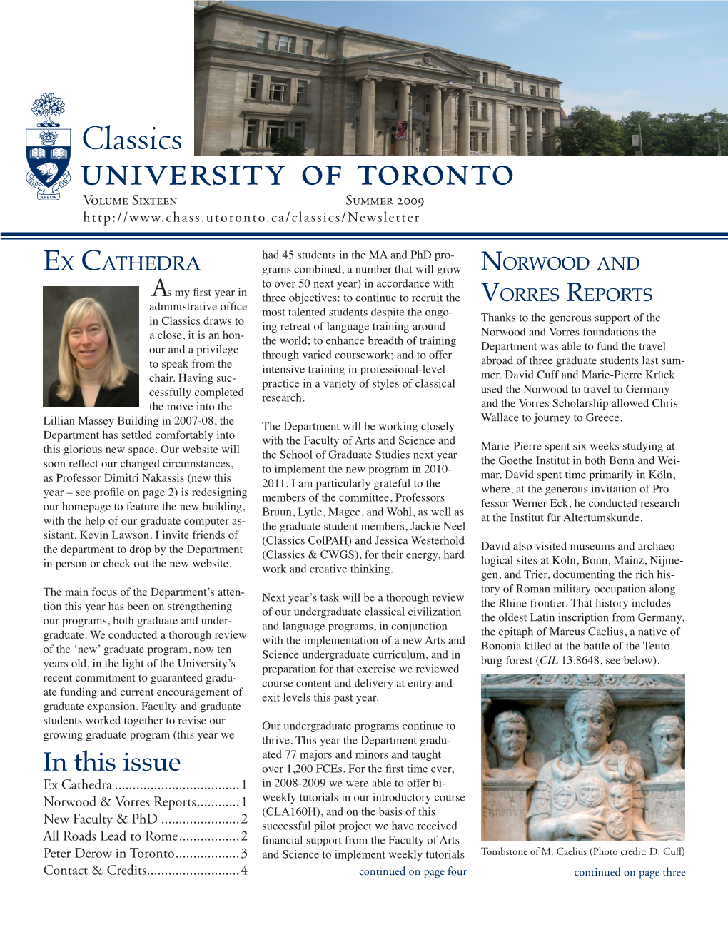 Classics Newsletter 2009