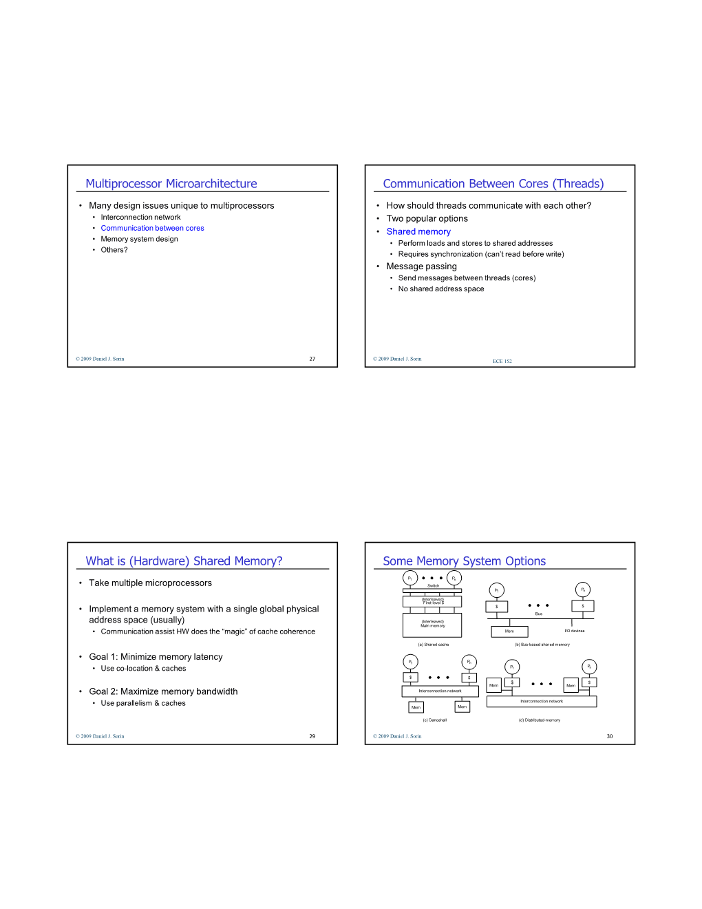 Shared Memory? Some Memory System Options