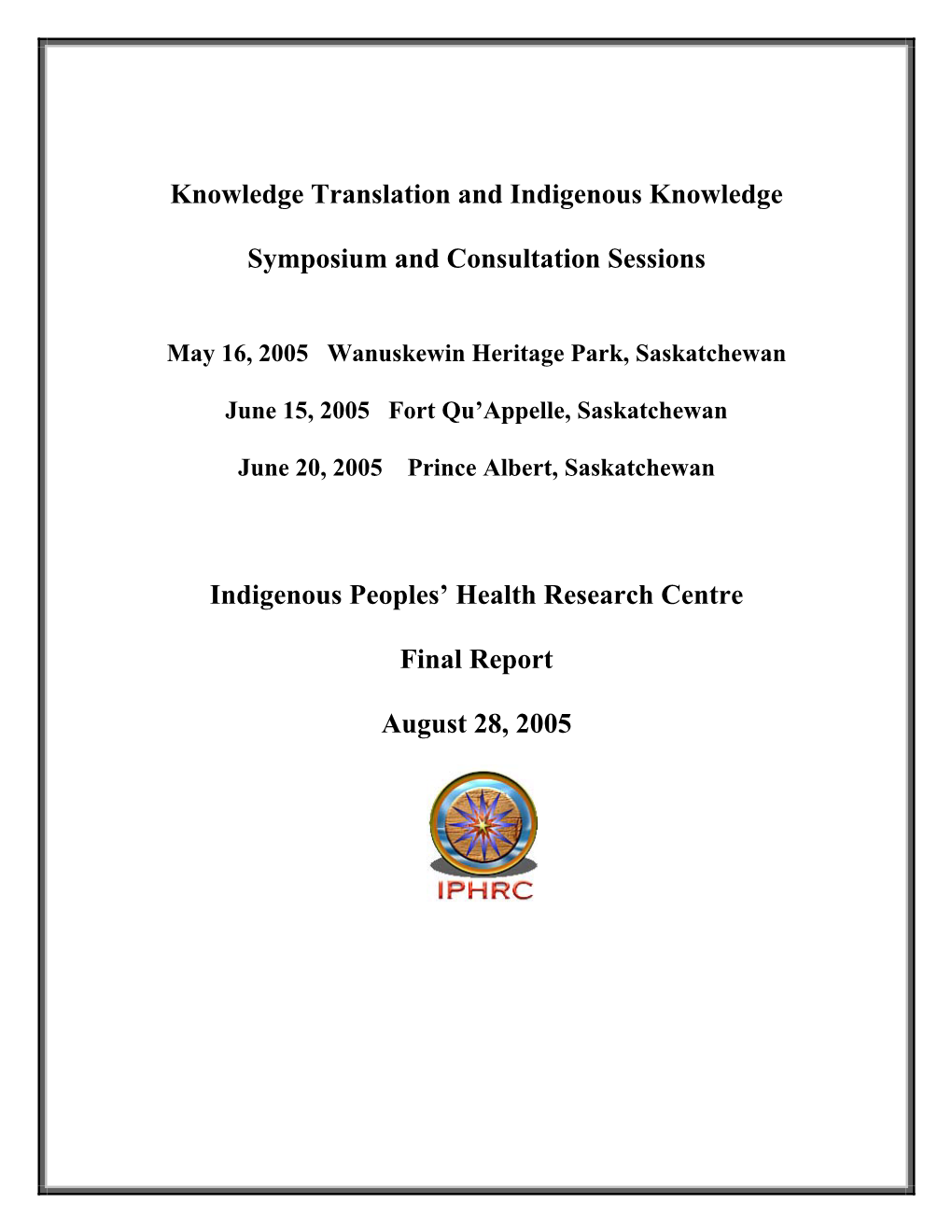 Knowledge Translation and Indigenous Knowledge