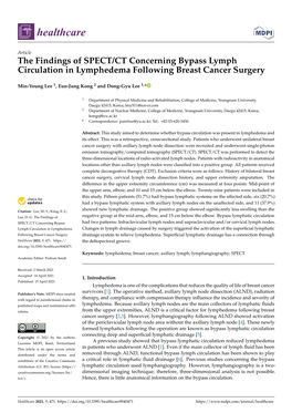 The Findings of SPECT/CT Concerning Bypass Lymph Circulation in Lymphedema Following Breast Cancer Surgery
