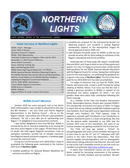 NCRAL Northern Lights Autumn 2019