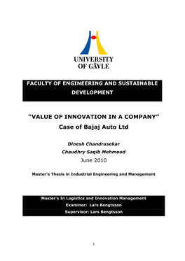 Case of Bajaj Auto Ltd