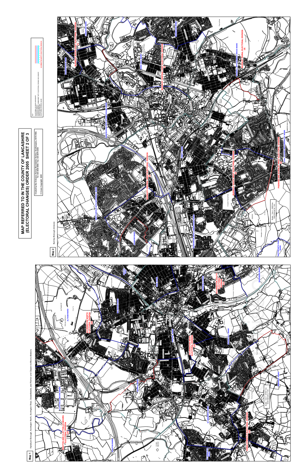 MAP REFERRED to in the COUNTY of LANCASHIRE (ELECTORAL CHANGES) ORDER 2005 SHEET 2 of 3 Map 1 Hyndburn Borough