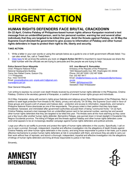 Urgent Action