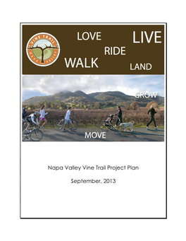 Napa Valley Vine Trail Project Plan 2013