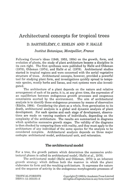 Architectural Concepts for Tropical Trees