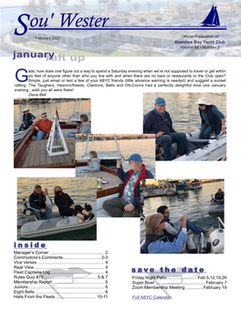February 2021 Official Publication of Alamitos Bay Yacht Club Volume 94 • Number 2 January Raft Up
