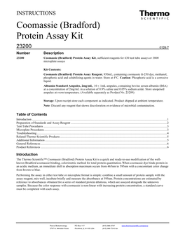 Coomassie (Bradford) Protein Assay Kit, Sufficient Reagents for 630 Test Tube Assays Or 3800 Microplate Assays