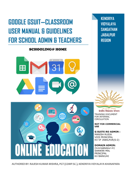 Google Gsuit—Classroom User Manual & Guidelines for School Admin
