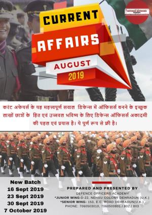Copy of Copy of Current Affairs June 2019