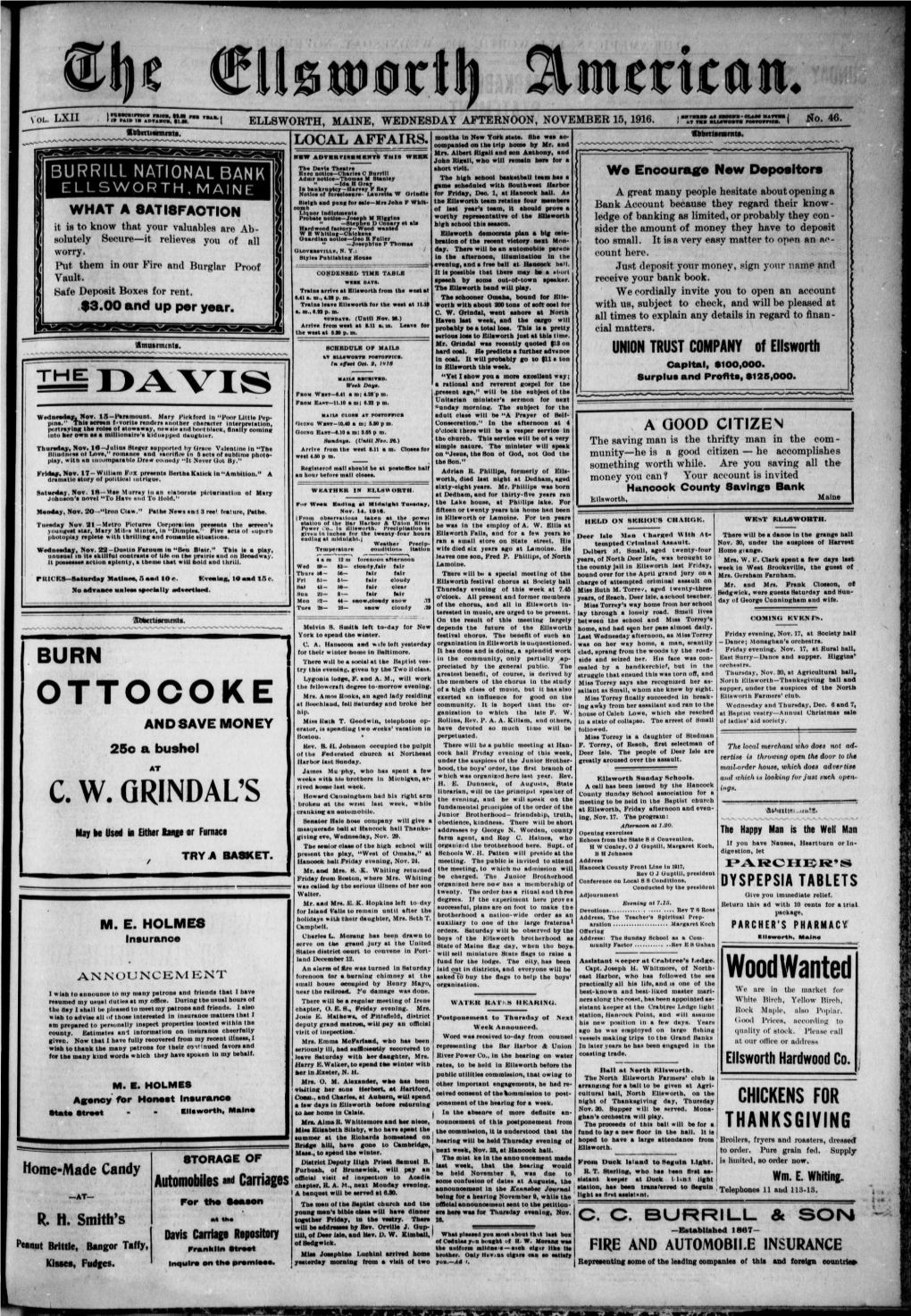 Ellsworth American : November 15, 1916