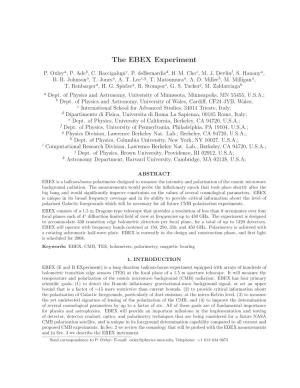 The EBEX Experiment
