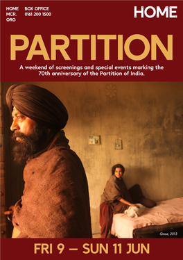 A Weekend of Film on Partition Flyer