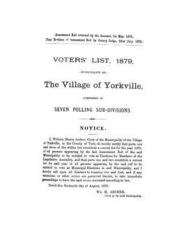 The Village of Yorkville