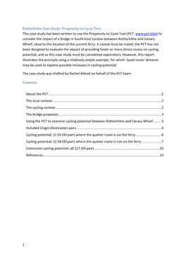 Rotherhithe Case Study