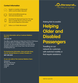 Helping Older and Disabled Passengers