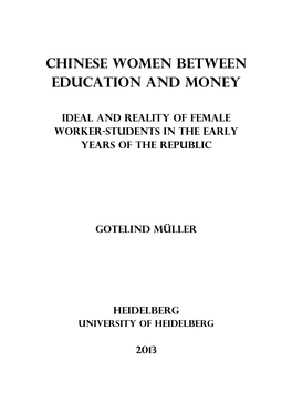 Chinese Women Between Education and Money