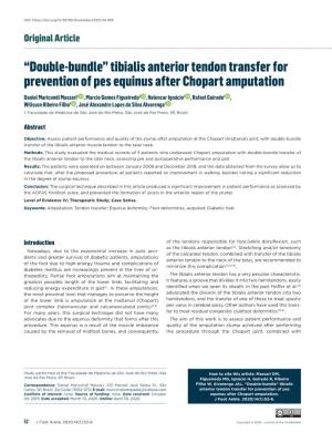Tibialis Anterior Tendon Transfer for Prevention of Pes Equinus After