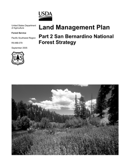 Land Management Plan Forest Service