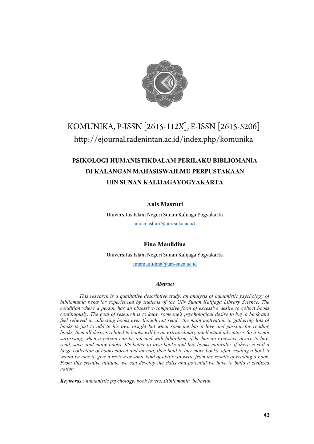 Psikologi Humanistikdalam Perilaku Bibliomania Di Kalangan Mahasiswailmu Perpustakaan Uin Sunan Kalijagayogyakarta