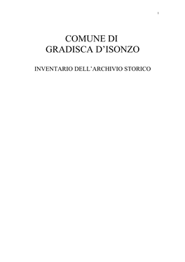 Comune Di Gradisca D'isonzo